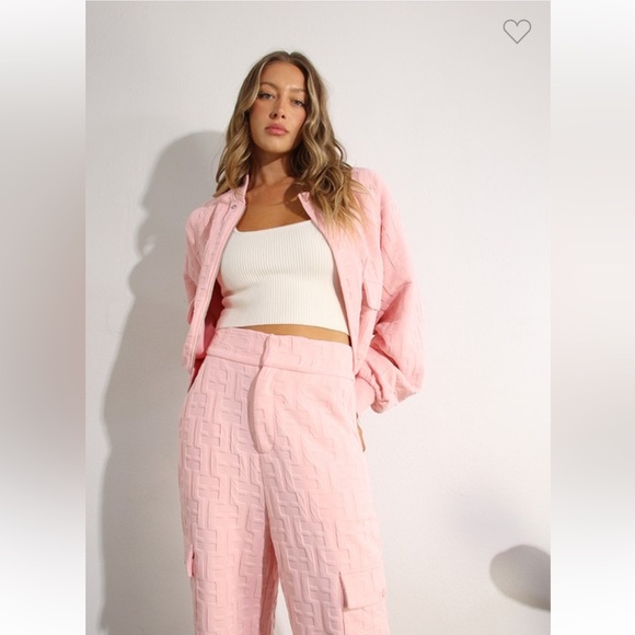 NWT “EMBOSSED BOMBER AND LONG PANT SET - Picture 9 of 15